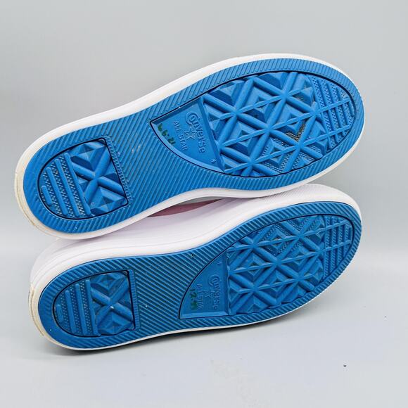 Converse Shoes Womens 6.5 Pink Canvas Chuck Taylor All Star Platform Hi Sneakers - Picture 9 of 11